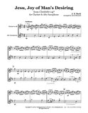 Bach Jesu Joy of Man's Desiring Clarinet/Sax Duet