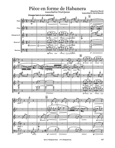 Ravel Habanera Wind Quintet