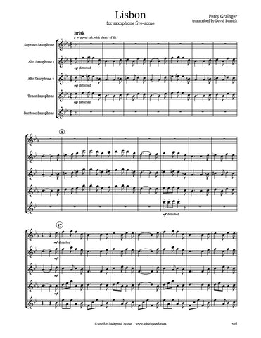 Grainger Lisbon Saxophone Quintet