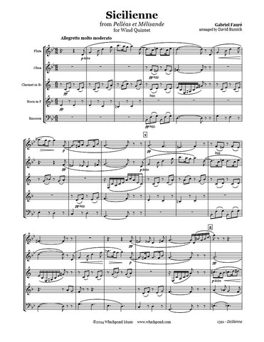 Fauré Sicilienne Wind Quintet