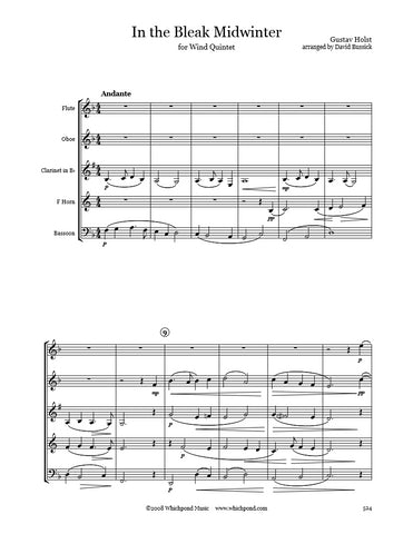 Holst In the Bleak Midwinter Wind Quintet