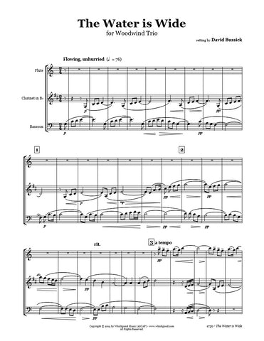 The Water Is Wide Flute/Clarinet/Bassoon Trio