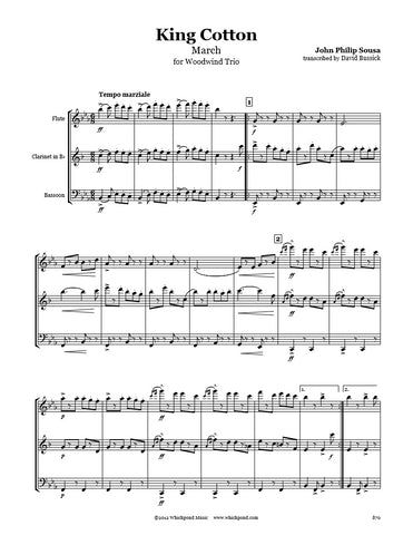 Sousa King Cotton March Flute/Clarinet/Bassoon Trio