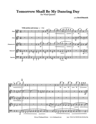 Tommorow Shall Be My Dancing Day Wind Quintet