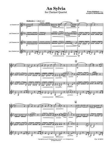 Schubert An Sylvia Clarinet Quartet