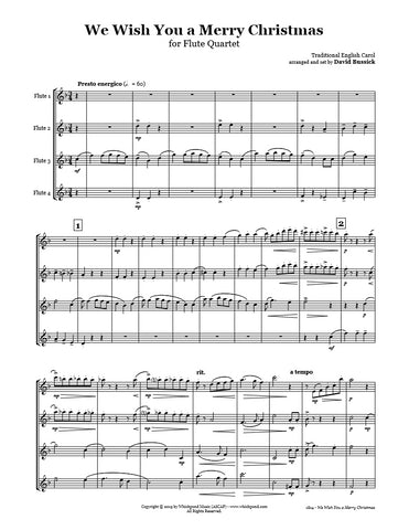 We Wish You A Merry Christmas Flute Quartet