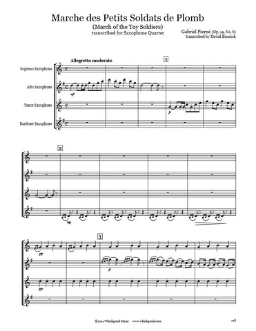 Pierné March of the Toy Soldiers Saxophone Quartet