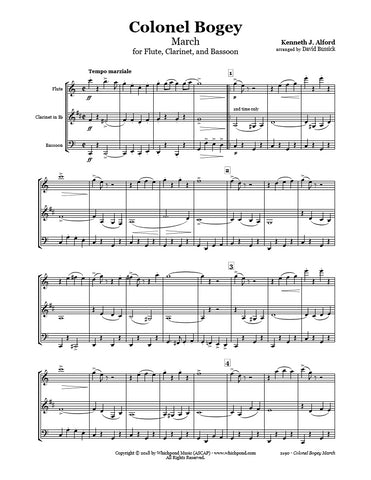 Alford Colonel Bogey March Flute/Clarinet/Bassoon Trio