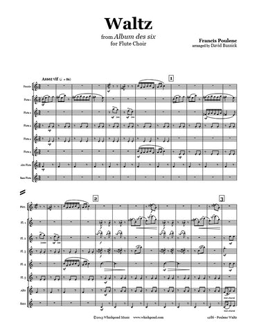 Poulenc Waltz Flute Choir