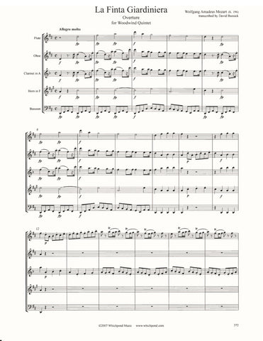 Mozart La Finta Giardiniera Overture Wind Quintet