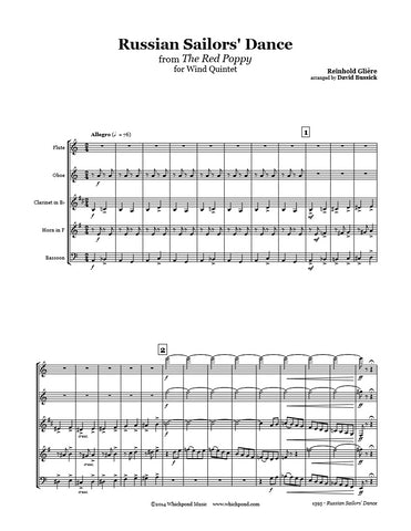 Gliere Russian Sailors Dance Wind Quintet