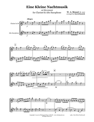Mozart Eine Kleine Nachtmusik Clarinet/Saxophone Duet