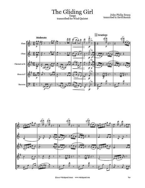 Sousa Gliding Girl Tango Wind Quintet