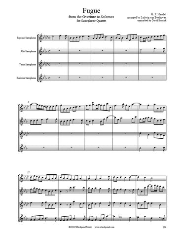Handel/Beethoven Fugue Saxophone Quartet