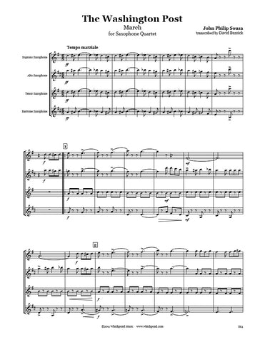 Sousa Washington Post Saxophone Quartet