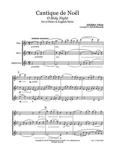 O Holy Night Oboe/English Horn Trio