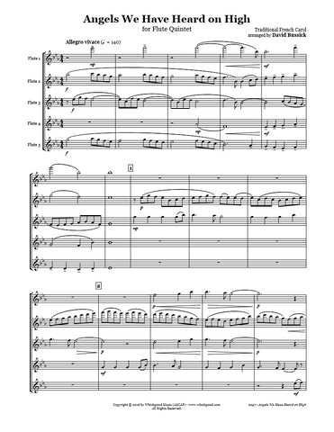 Angels We Have Heard On High Flute Quintet
