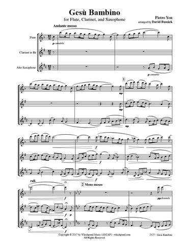 Gesu Bambino Flute/Clarinet/Sax Trio