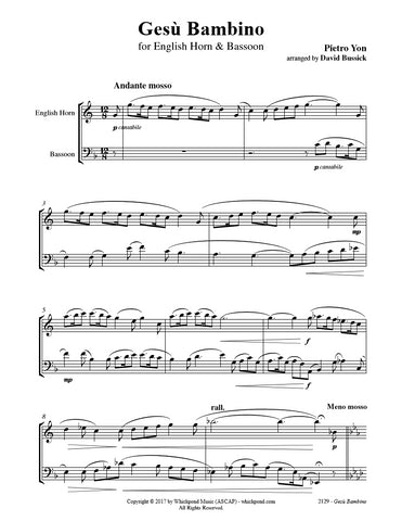 Gesu Bambino English Horn/Bassoon Duet