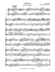 Sibelius 6 Pieces Oboe/Bassoon Duet