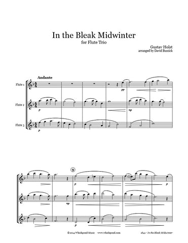 Holst In the Bleak Midwinter Flute Trio