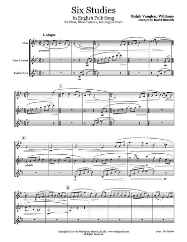 Vaughan Williams 6 Studies Oboe/d'Amore/English Horn Trio