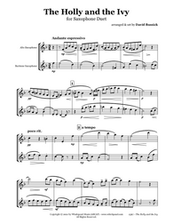 The Holly and The Ivy Alto/Baritone Sax Duet