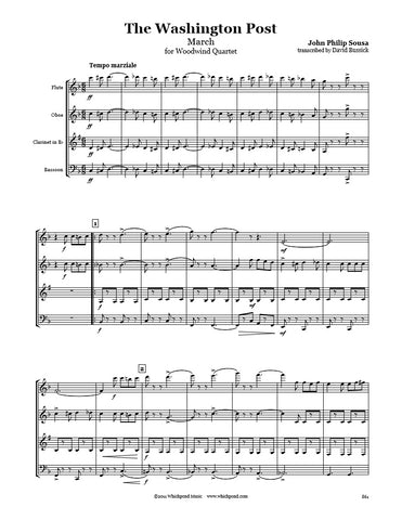 Sousa Washington Post Wind Quartet
