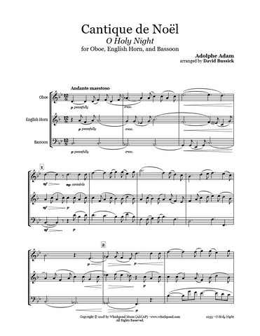 O Holy Night Oboe/English Horn/Bassoon Trio