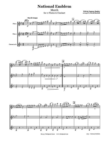 National Emblem March Flute/Clarinet Trio