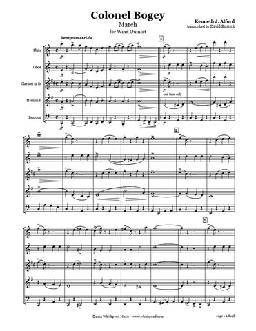 Alford Colonel Bogey March Wind Quintet