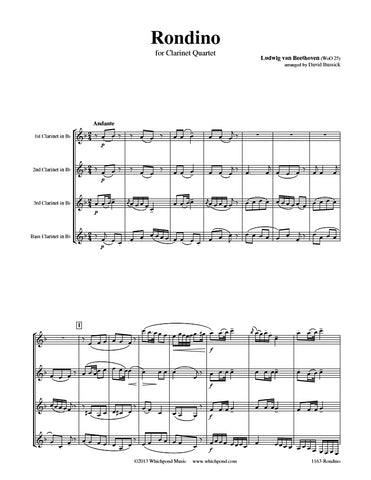 Beethoven Rondino Clarinet Quartet