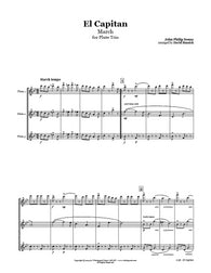 Sousa El Capitan March Flute Trio