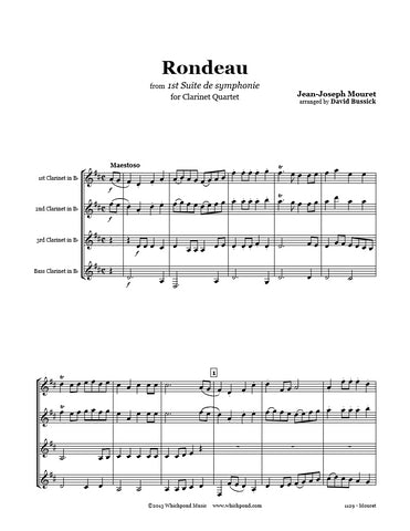 Mouret Rondeau Clarinet Quartet