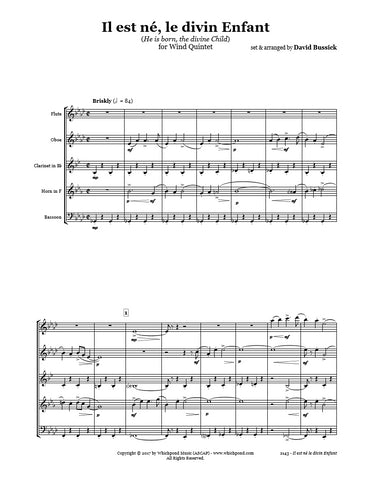 Il Est Ne Le Divin Enfant Wind Quintet