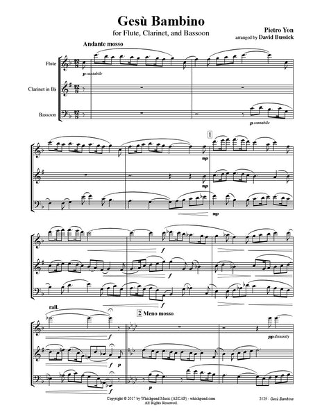 Gesu Bambino Flute/Clarinet/Bassoon Trio