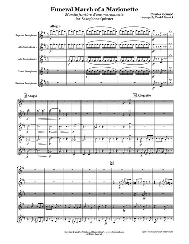 Gounod Funeral March Saxophone Quintet