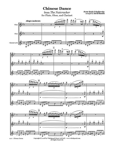 Nutcracker Chinese Dance Flute/Oboe/Clarinet Trio