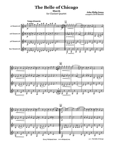 Sousa Belle of Chicago March Clarinet Quartet