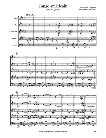Carpenter Tango Américain Wind Quintet