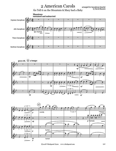 2 American Carols Saxophone Quartet