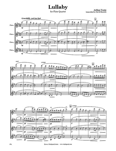 Foote Lullaby Flute Quartet