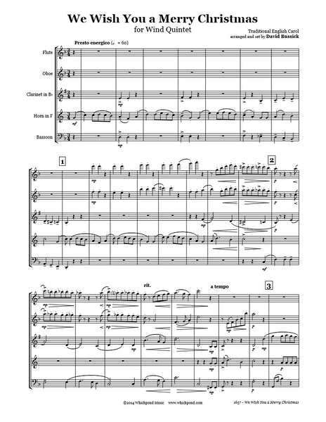 We Wish You A Merry Christmas Wind Quintet