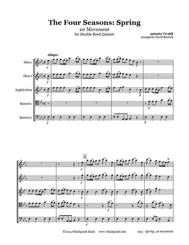 Vivaldi Spring 1st Movement Double Reed Quintet