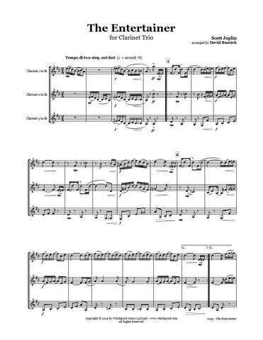 Joplin Entertainer Clarinet Trio