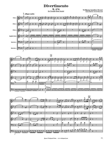 Mozart Divertimento K. 270 Double Reed Sextet