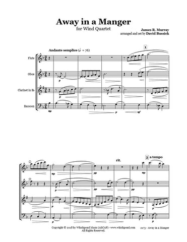 Away in a Manger Wind Quartet