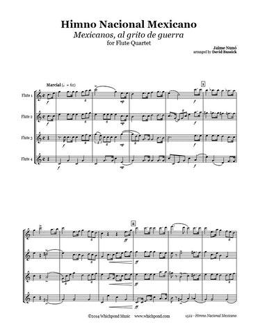 Himno Nacional Mexicano Flute Quartet