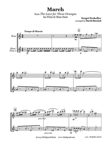 Prokofiev 3 Oranges March Flute/Oboe Duet