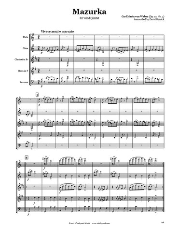 Weber Mazurka Wind Quintet